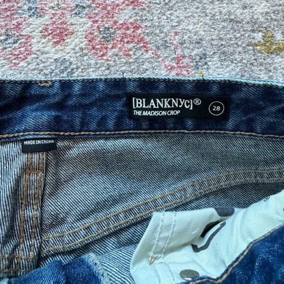 BLANK NYC The Madison Crop Distressed Jeans 100% Cotton Size 28 - Picture 8 of 12